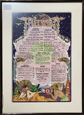 Lot 373 - SAN FRANCISCO 1970S TRIDENT PSYCHEDELIC MENU.