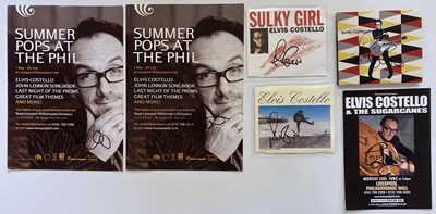 Lot 221 - ELVIS COSTELLO SIGNED ITEMS.