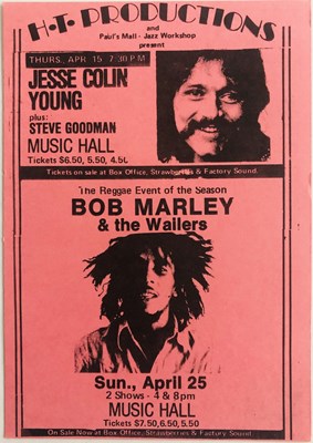 Lot 540 - BOB MARLEY CONCERT POSTCARD/SOUL HANDBILLS