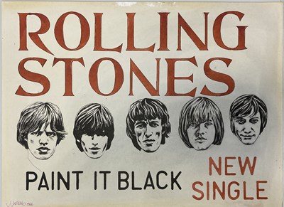 Lot 419 - THE ROLLING STONES HAND PAINTED POSTER