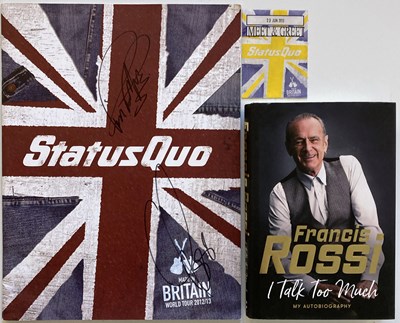 Lot 231 - STATUS QUO SIGNED ITEMS.