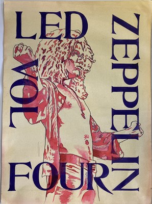 Lot 224 - LED ZEPPELIN HAND PAINTED POSTER