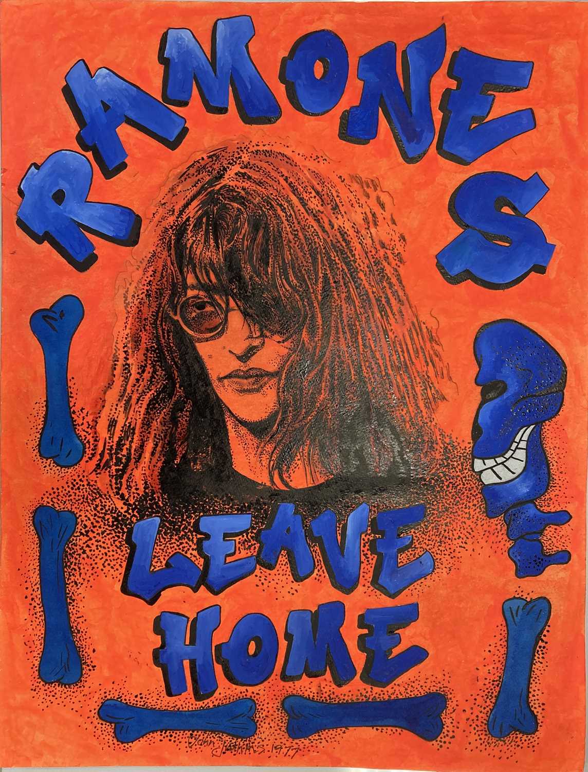 Lot 227 - RAMONES HAND PAINTED POSTER