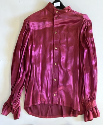 Lot 397 - MIKE SHRIEVE OF SANTANA STAGE WORN SHIRT.