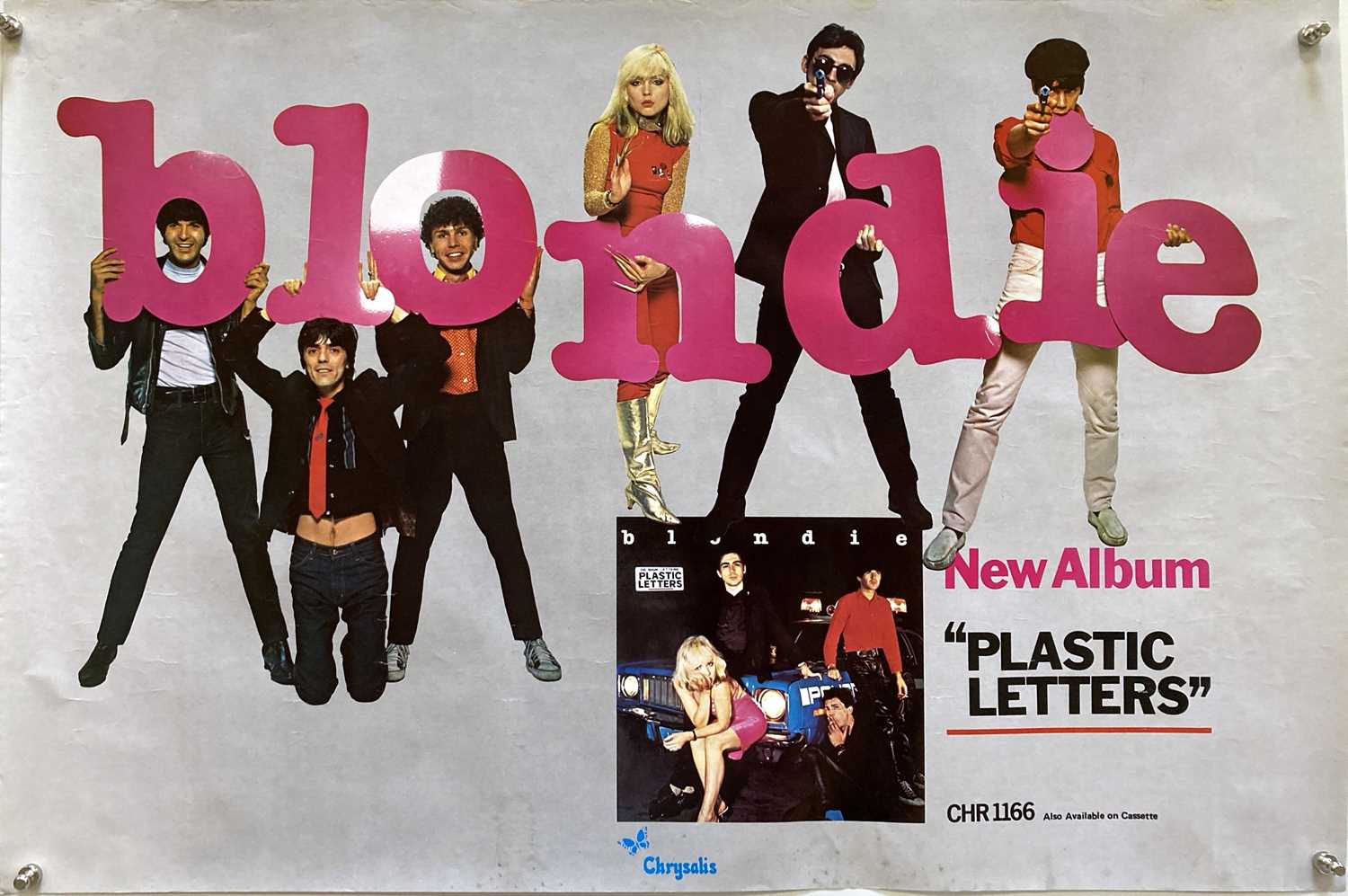 Lot 376 BLONDIE PLASTIC LETTERS PROMO POSTER.