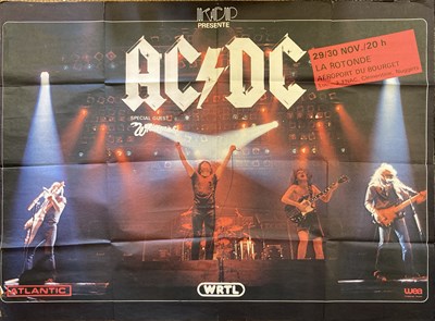 Lot 382 - AC/DC / WHITSENAKE ORIGINAL FRENCH CONCERT POSTER.