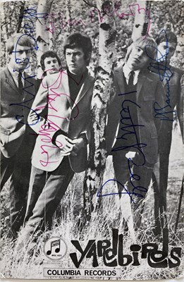 Lot 237 - YARDBIRDS FULLY SIGNED POSTCARD.