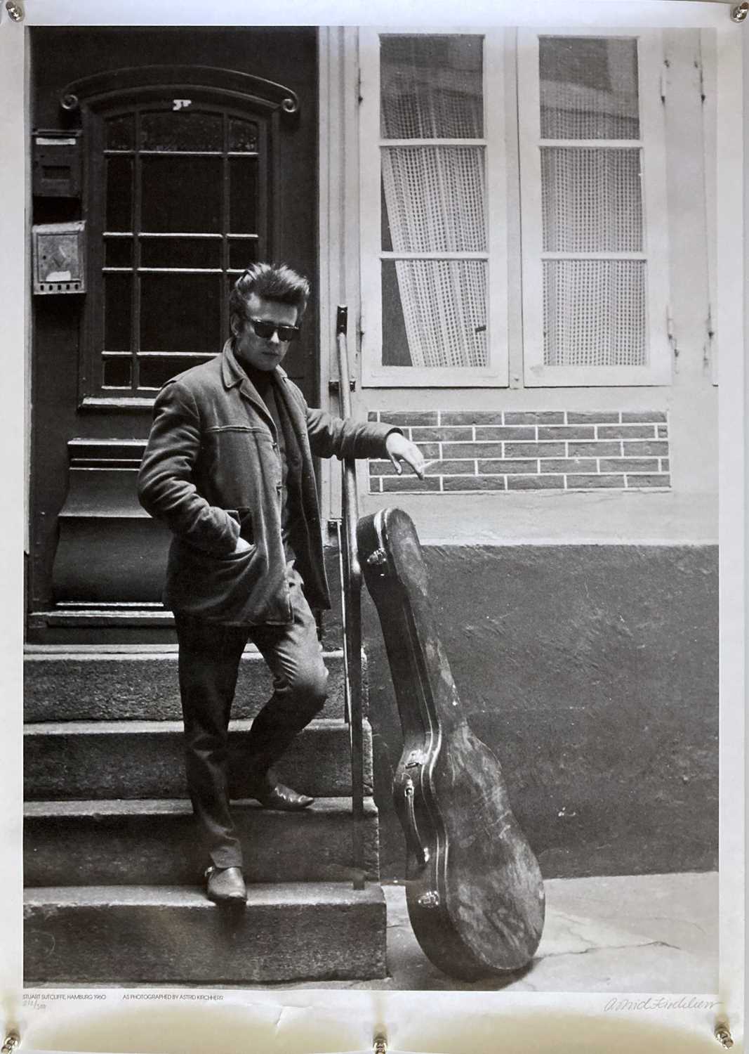 Lot 269 - SIGNED ASTRID KIRCHHERR 'STUART SUTCLIFFE, HAMBURG 1960' PRINT.