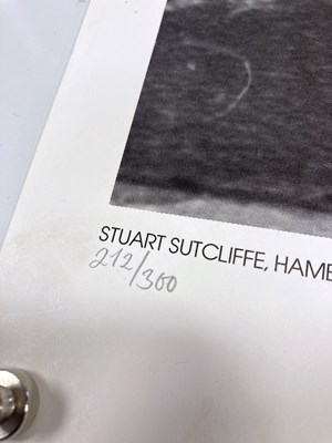 Lot 269 - SIGNED ASTRID KIRCHHERR 'STUART SUTCLIFFE, HAMBURG 1960' PRINT.