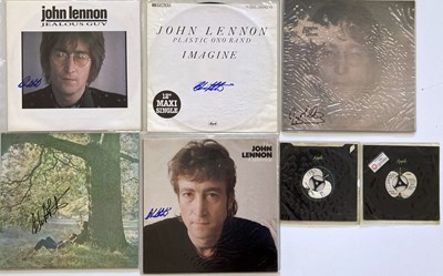 Lot 334 - JOHN LENNON & RELATED SIGNED LPS AND 7".