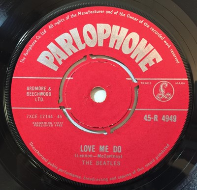 Lot 14 - THE BEATLES - LOVE ME DO 7" (ORIGINAL UK 'RED PARLOPHONE' 45-R 4949 - SUPERB COPY)