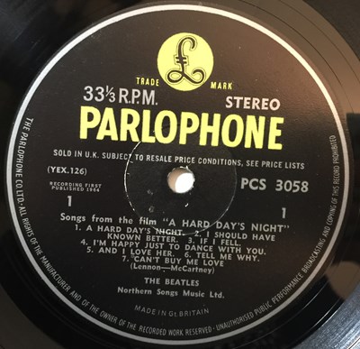 Lot 19 - THE BEATLES - A HARD DAY'S NIGHT LPs (1ST AND 2ND UK STEREO PRESSINGS - PCS 3058)