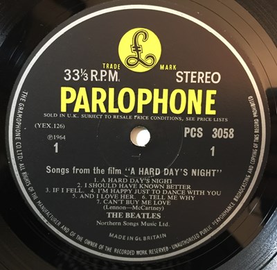 Lot 19 - THE BEATLES - A HARD DAY'S NIGHT LPs (1ST AND 2ND UK STEREO PRESSINGS - PCS 3058)
