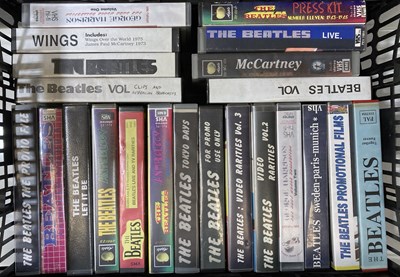 Lot 138 - MIXED SET OF BEATLES DVDs/VHS/8-TRACKS ETC.