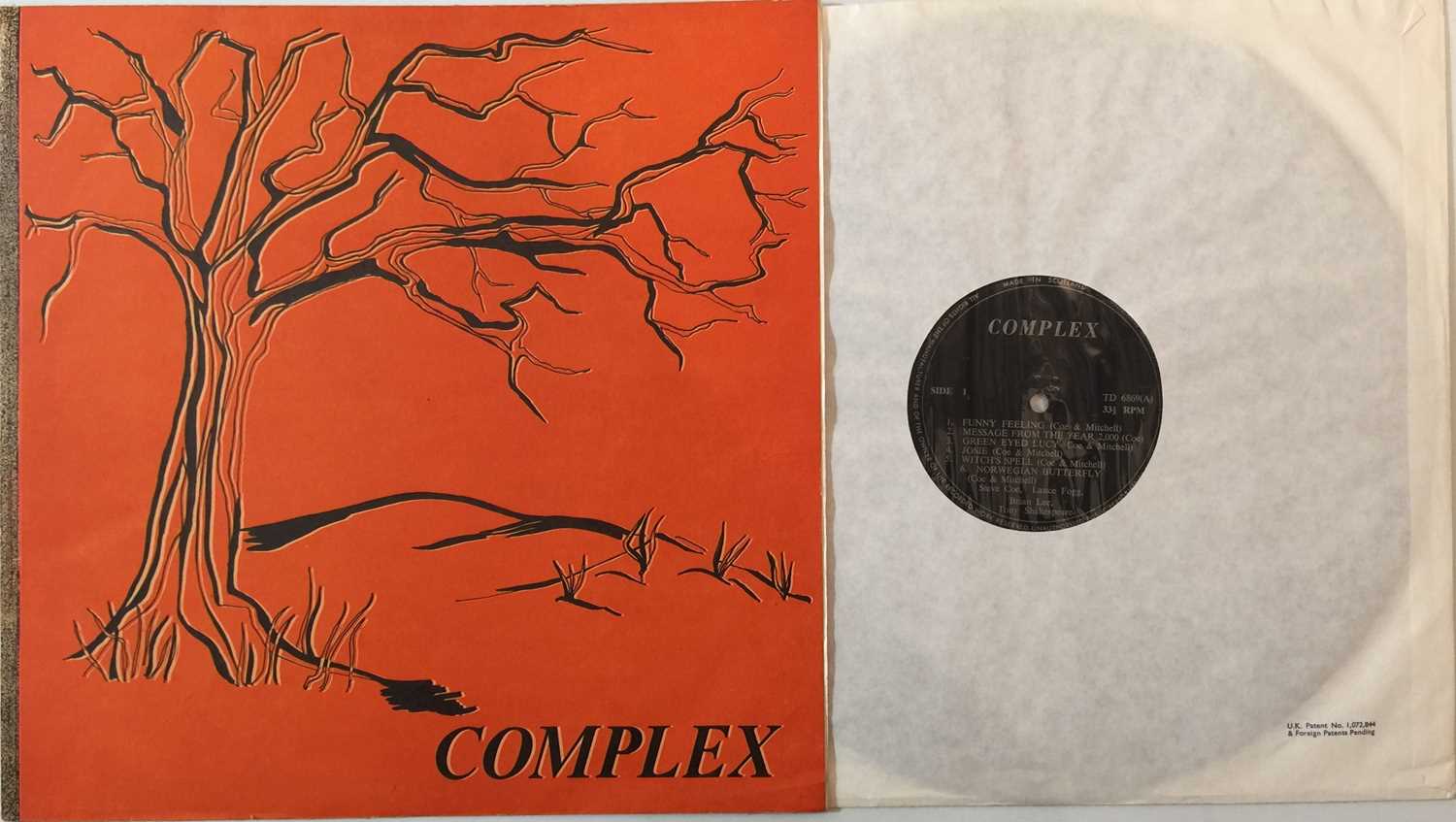 Lot 40 - COMPLEX - COMPLEX LP (ORIGINAL UK SELF-RELEASED PRESSING TD 6869 - SUPERB CONDITION)