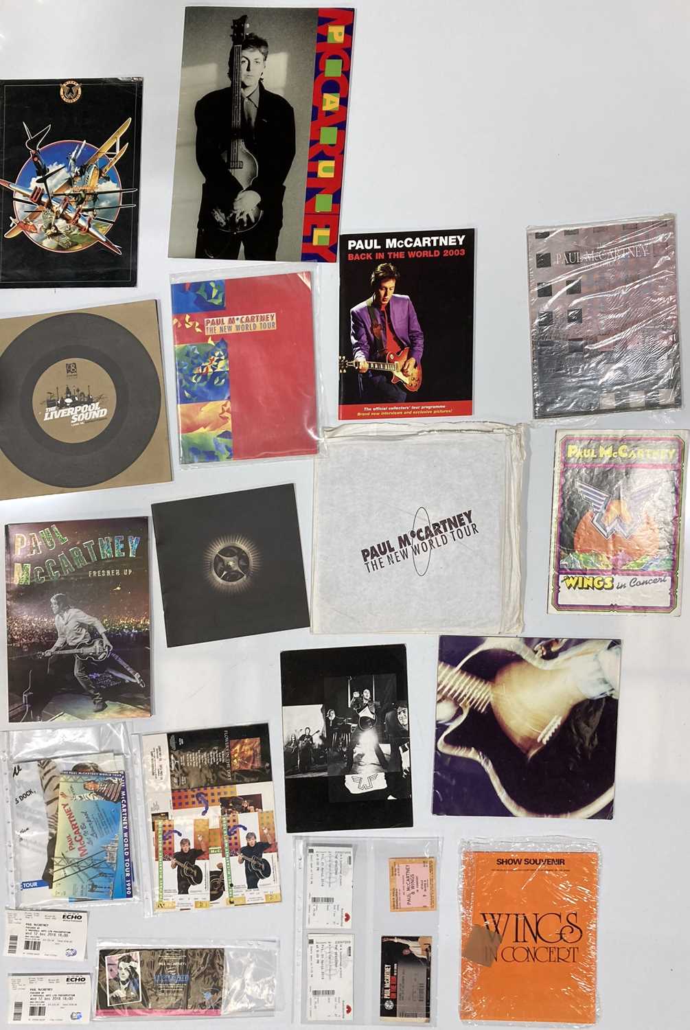 Lot 303 - PAUL MCCARTNEY & WINGS CONCERT PROGRAMMES & TICKETS.