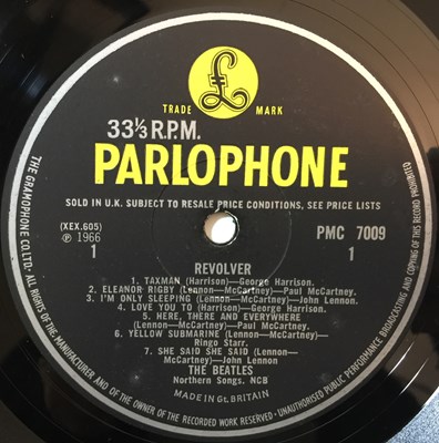 Lot 56 - THE BEATLES - REVOLVER LP (ORIGINAL UK MONO 'WITHDRAWN MIX' XEX 606-1)