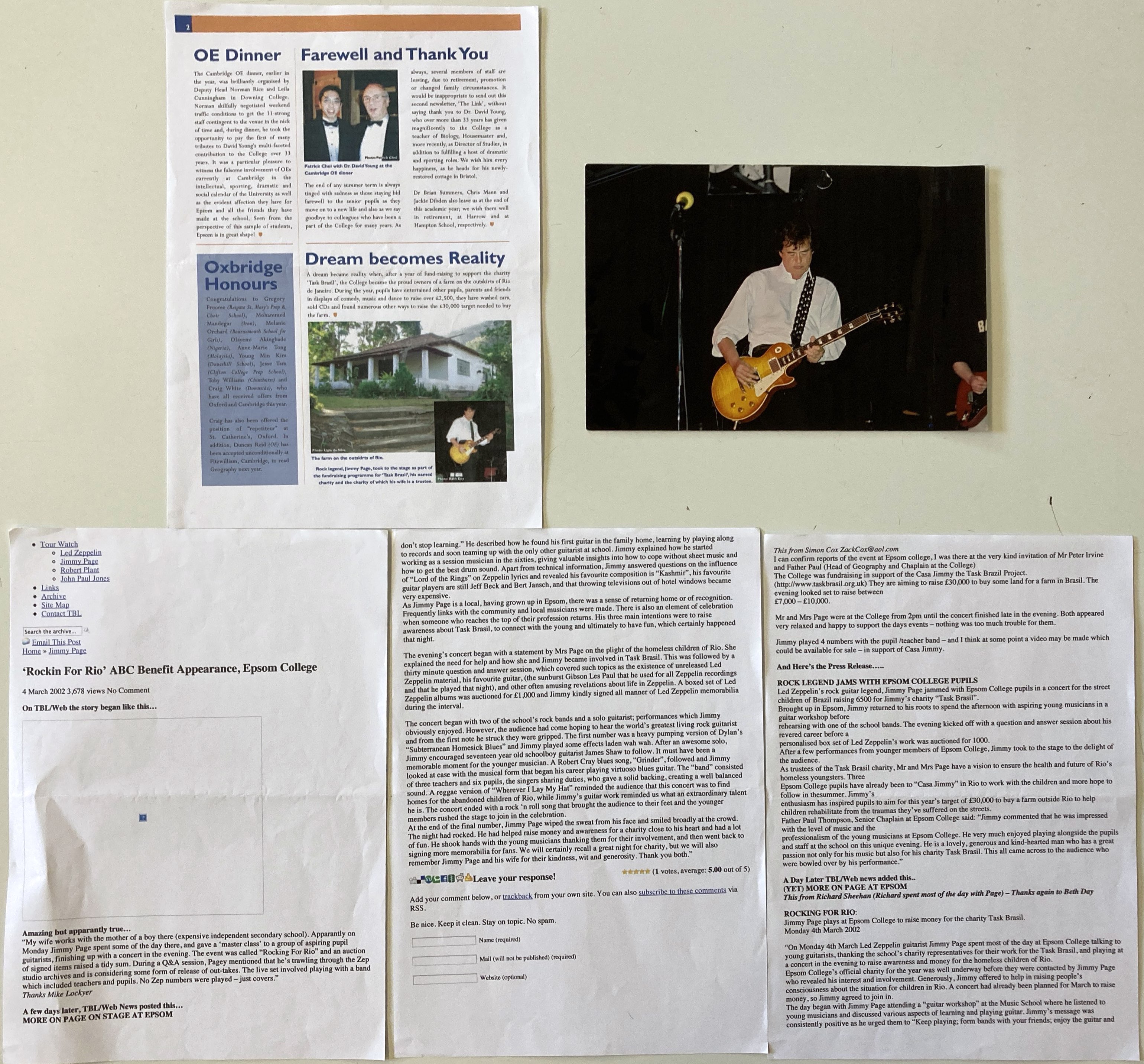 JIMMY PAGE Signed Autographed Photo Guitar Wizard COA Hologram