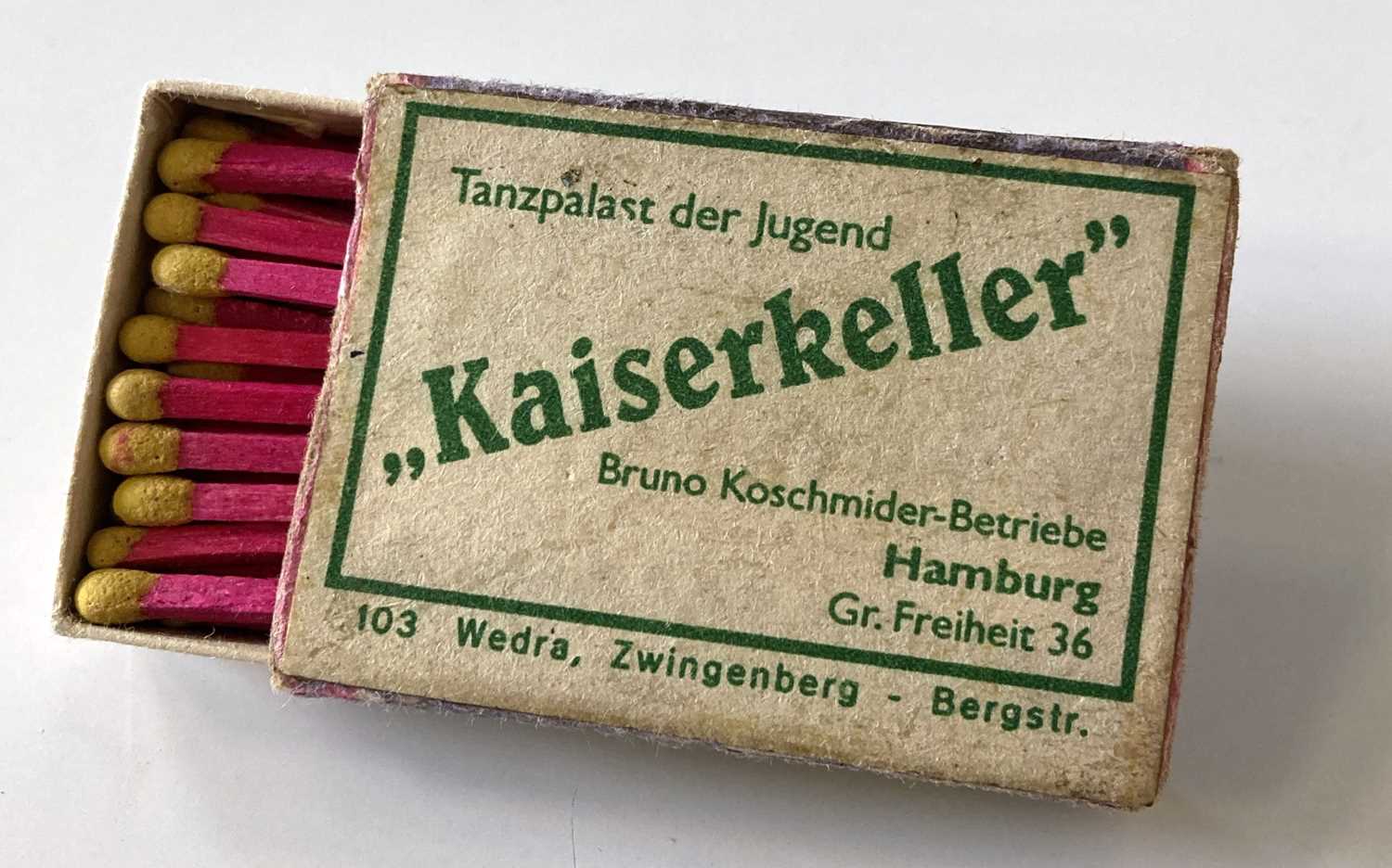 Lot 361 - KAISERKELLER MATCHBOX - BEATLES HAMBURG DAYS.