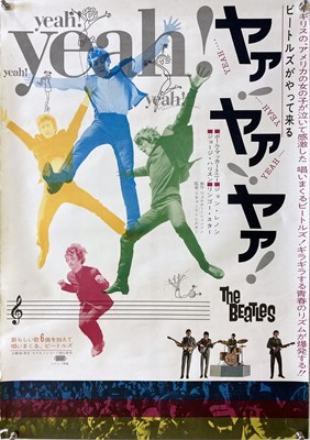 Lot 292 - THE BEATLES - JAPANESE A HARD DAY'S NIGHT POSTER.