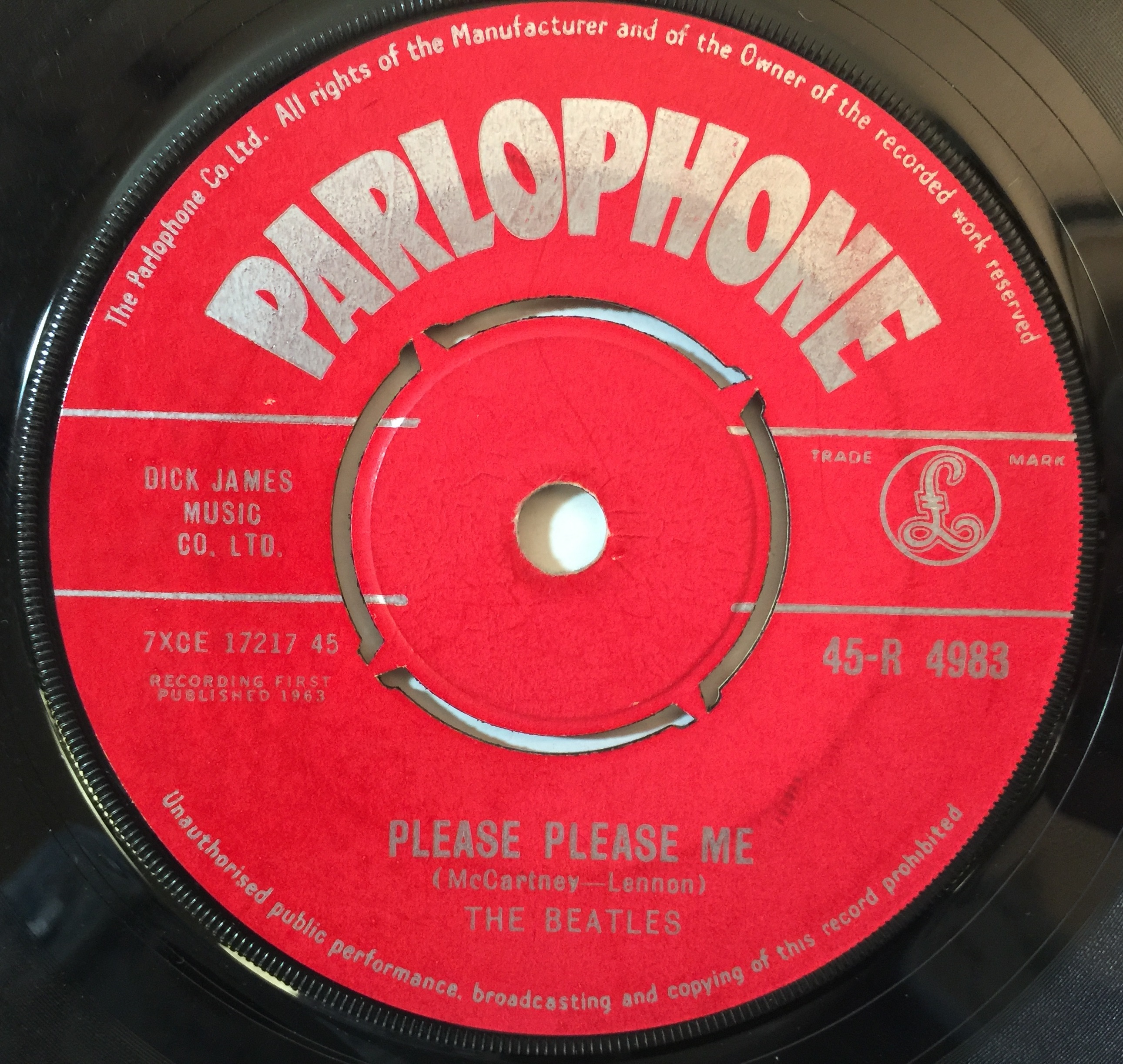 色移り有り ７インチ☆BEATLES☆Love Me Do UK Red Parlophon