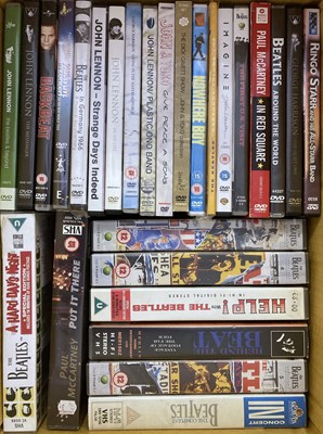 Lot 195 - BEATLES VHS AND DVDS.