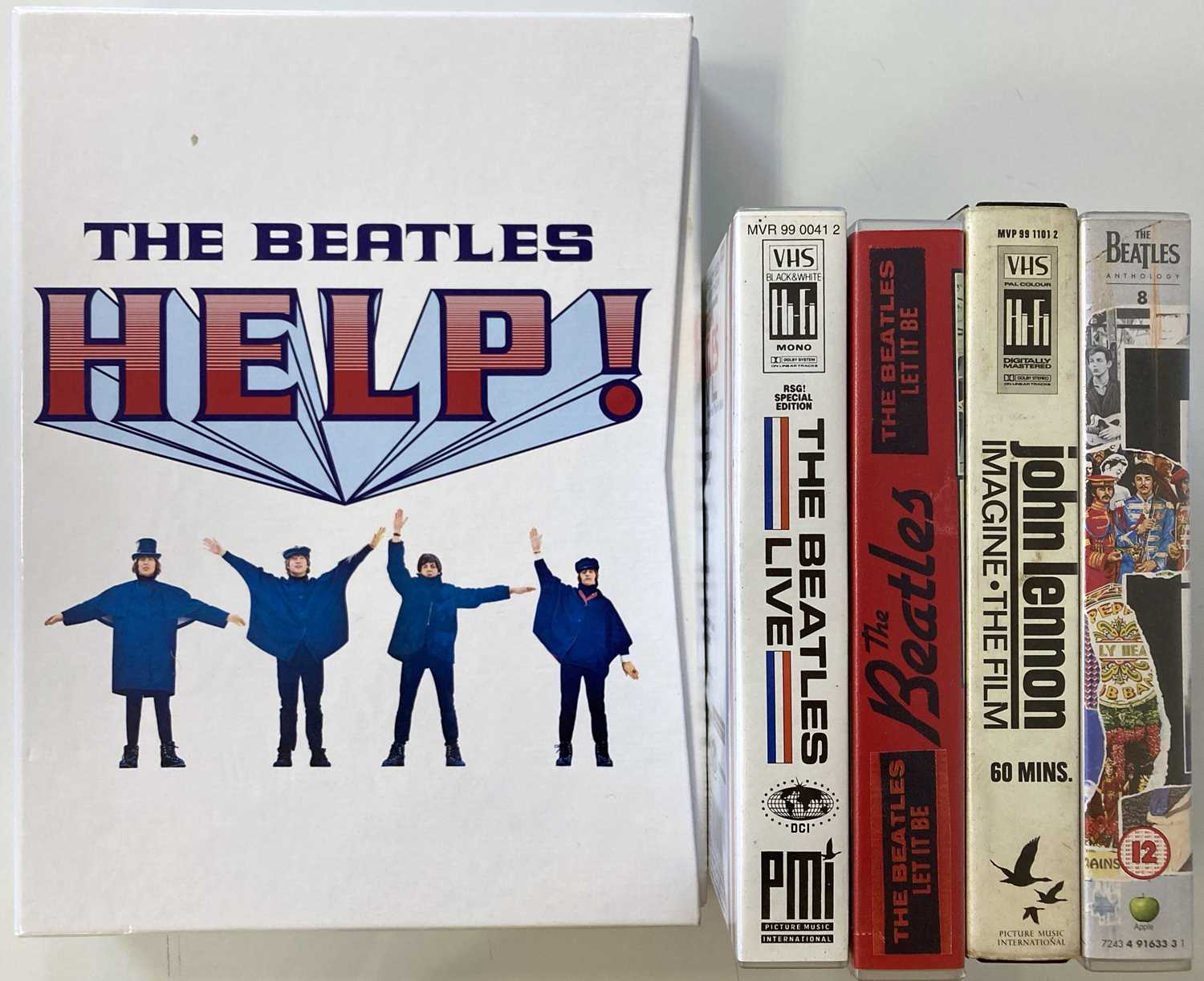 Lot 195 BEATLES VHS AND DVDS.