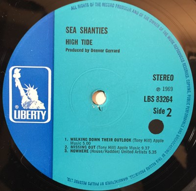 Lot 177 - HIGH TIDE - SEA SHANTIES LP (ORIGINAL UK STEREO - LBS 83264)