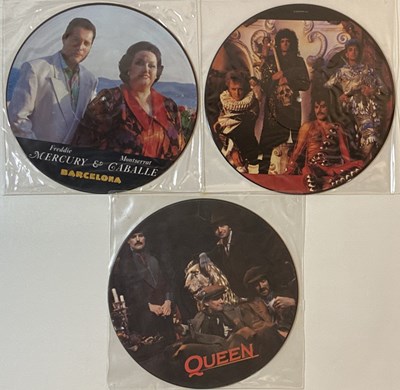 Lot 185 - QUEEN - PICTURE/ SHAPED/ ETCHED 12"/ 7" PACK