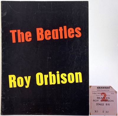 Lot 306 - THE BEATLES 1963 CONCERT PROGRAMME AND TICKET STUB.