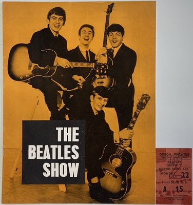 Lot 305 - THE BEATLES 1963 WESTON SUPER MARE CONCERT PROGRAMME AND TICKET.
