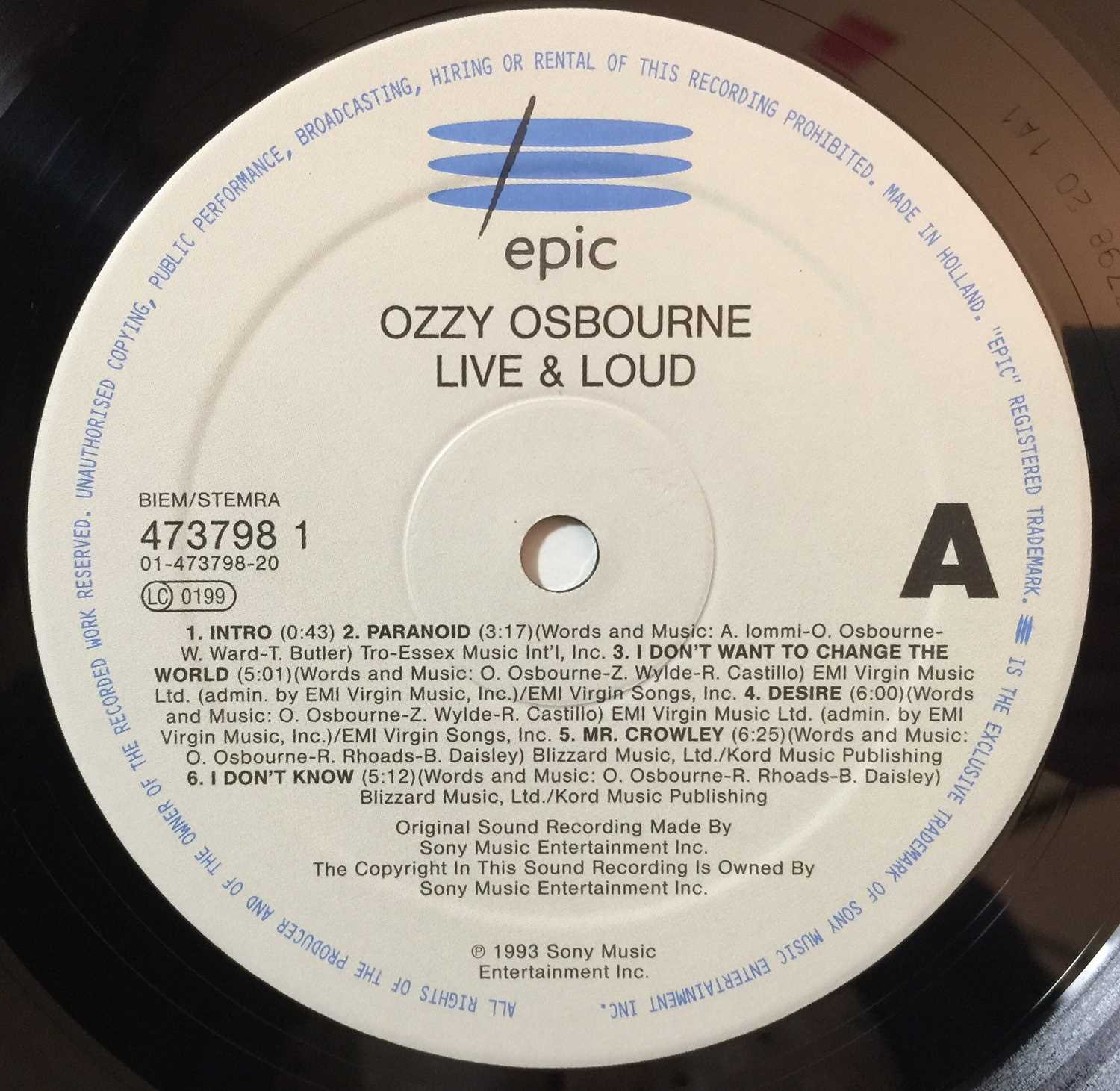 ozzy osbourne from live loud