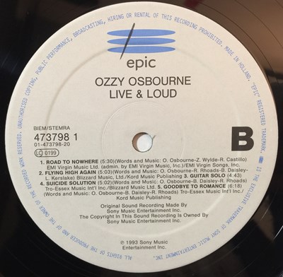 Lot 194 - OZZY OSBOURNE - LIVE & LOUD LP (EPC 473798 1)