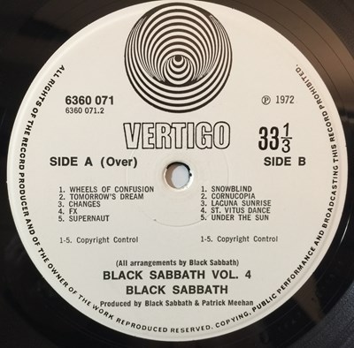 Lot 196 - BLACK SABBATH - VOL. 4 LP (UK ORIGINAL SWIRL - 6360 071)