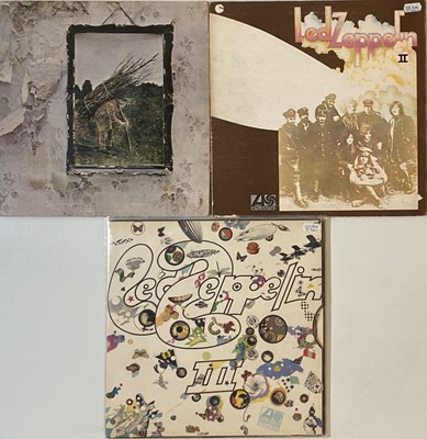 Lot 200 - LED ZEPPELIN - PLUM/ RED UK LPs