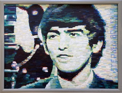 Lot 487A - GEORGE HARRISON PAINTING BY STEPHEN BOWER.