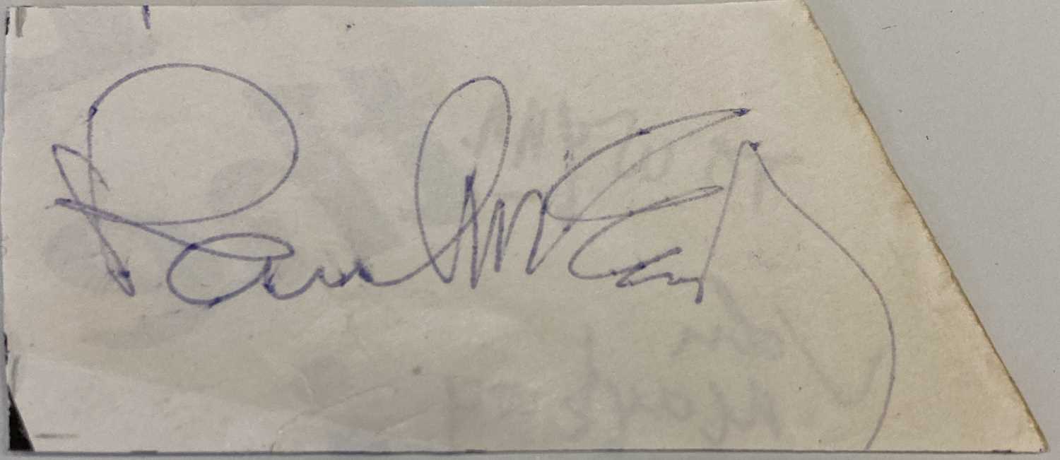 Lot 349 - PAUL MCCARTNEY AUTOGRAPH.