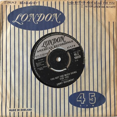 Lot 707 - JIMMY BEAUMONT - YOU GOT TOO MUCH GOING FOR YOU/ I NEVER LOVED HER ANYWAY 7" (HLZ 10059)