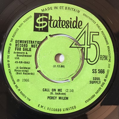 Lot 713 - PERCY MILEM & THE VONTASTICS - STATESIDE DEMO 7"