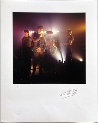 Lot 149 - ECHO AND THE BUNNYMEN - MARTYN GODDARD SIGNED PHOTO PRINT.
