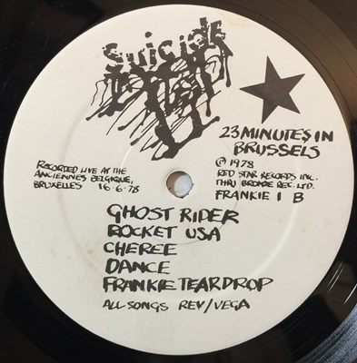 Lot 136 - SUICIDE - 21 1/2 MINUTES IN BERLIN/ 23 MINUTES IN BRUSSELS LP (FRANKIE 1)