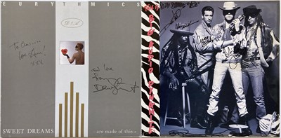 Lot 325 - BIG AUDIO DYNAMITE / EURYHMICS SIGNED SLEEVE.