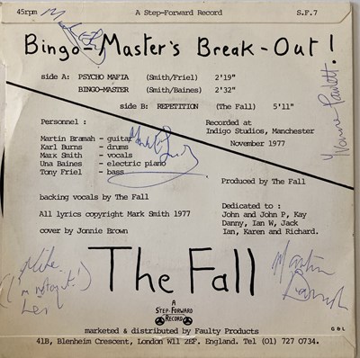 Lot 208 - THE FALL - SIGNED 7".