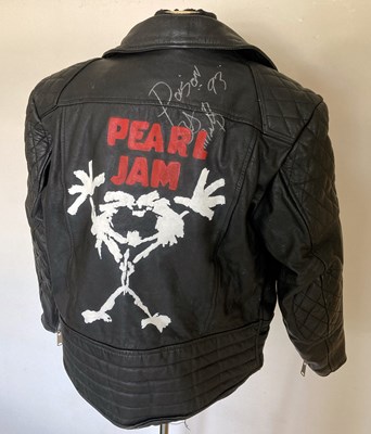 Lot 327 - POISON IVY SIGNED LEATHER JACKET.