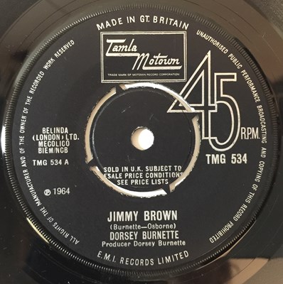 Lot 727 - DORSEY BURNETTE - JIMMY BROWN/ EVERYBODY'S ANGEL - MOTOWN 7" (TMG 534)