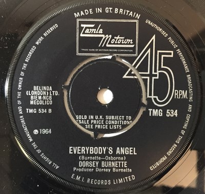 Lot 727 - DORSEY BURNETTE - JIMMY BROWN/ EVERYBODY'S ANGEL - MOTOWN 7" (TMG 534)