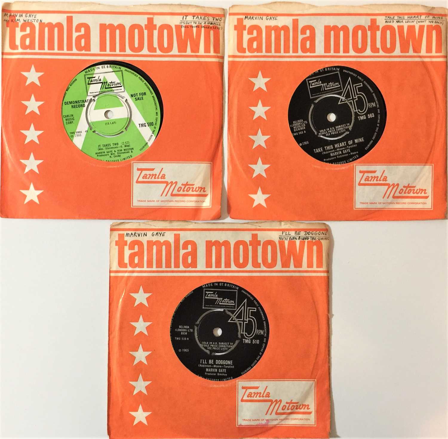 Lot 733 - MARVIN GAYE - UK 7" MOTOWN RARITIES