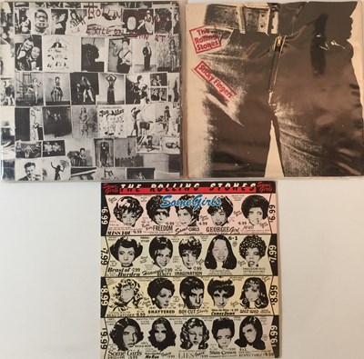 Lot 244 - THE ROLLING STONES - EXILE/STICKY FINGERS/SOME GIRLS - LPs