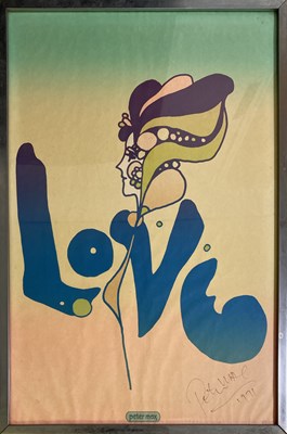 Lot 77 - PETER MAX SIGNED 1970S POSTER.