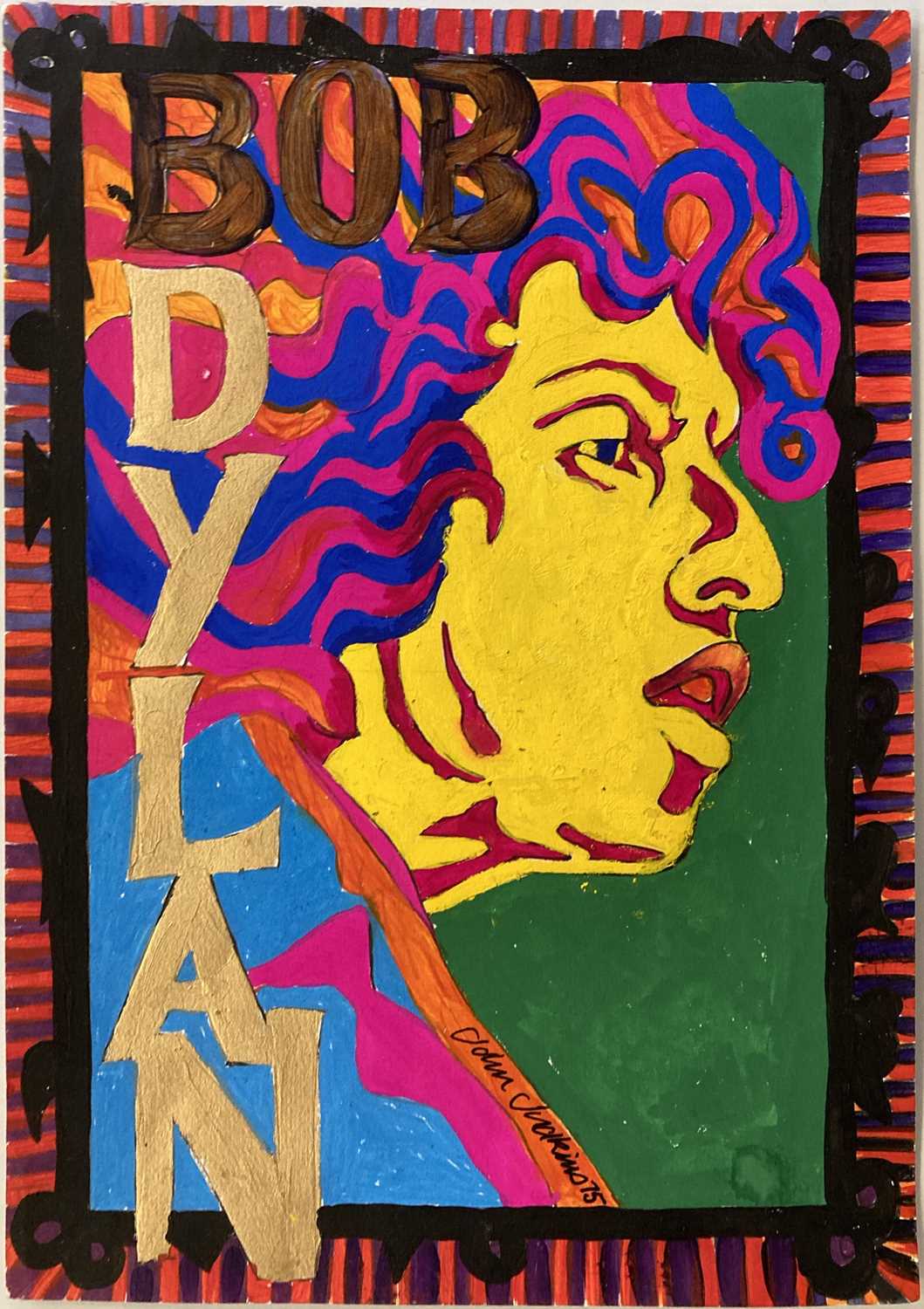 Lot 242 BOB DYLAN ORIGINAL PAINTING.